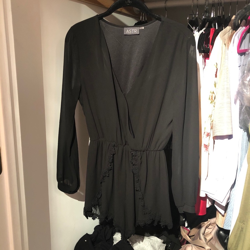 ASTR Black Romper